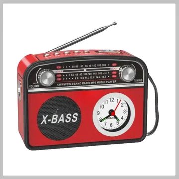 Prenosné rádio s budíkom a USB baterkou XB-981C