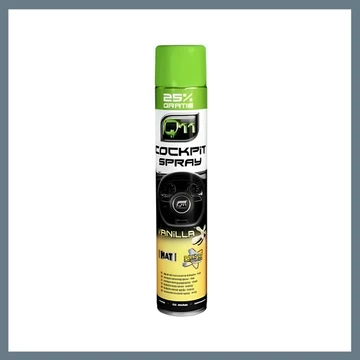 Q11 starostlivosť o prístrojovú dosku a čistiaca pena v spreji, vanilková vôňa, matný efekt, 750 ml 2544