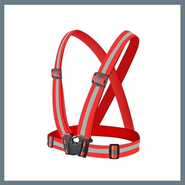 Viditeľnostný ramenný popruh, veľkosť pre dospelých, červený SLH7954