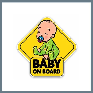 ​Pútavá nálepka „Baby on Board” 15x11 cm