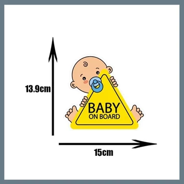 Samolepka „Baby on Board” 13,9x15 cm SLH9316