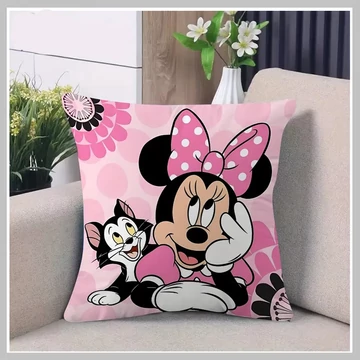 Minnie Myš & Mačka ružová obliečka na vankúš 45x45 cm RM1097183