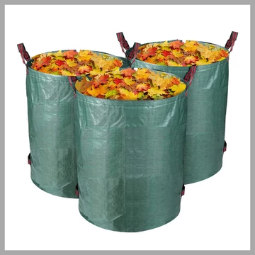 3 kusy Záhradné tkané odpadkové vrecia na listy - 300 litrové - HOLM4041