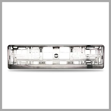 Rám na evidenčné číslo | s dolným profilom | kovový vzhľad | grafitová sivá SLH6377