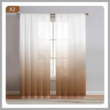 2-dielna záclonová sada - Kávová farba 132x213 cm | UN04758-g