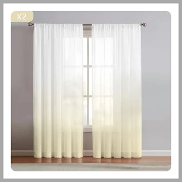 2-dielna záclonová sada - Krémová farba 132x213 cm | UN04758-j