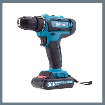 Akumulátorový skrutkovač THO Lux 36 V s 2 batériami M-8096