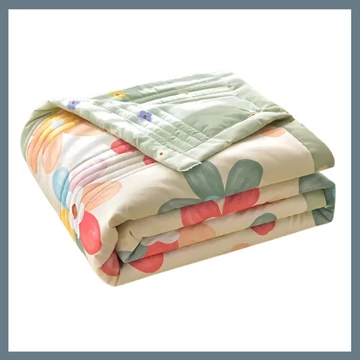 Mäkká priedušná letná deka 100x150 cm - Farebné kvety PW68406-1