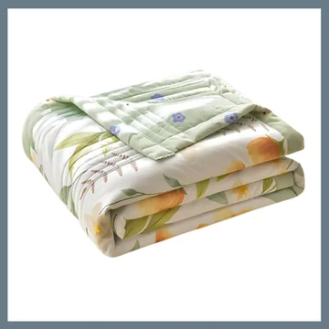 Mäkká priedušná letná prikrývka 100x150cm - Žlté kvety PW68406-13