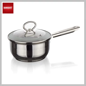 BANQUET Nerezový rajničkový hrniec s rúčkou MATTE New Line 1,5 l s pokrievkou 48ES0505SP16-A