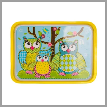 BANQUET Melamínový podnos s motívom sovy, 30 x 21,5 cm 12KMK1885OWL