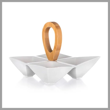 BANQUET Delená miska BRILLANTE, bambusová, 21 x 21 x 17,5 cm, štvorcová 60334563