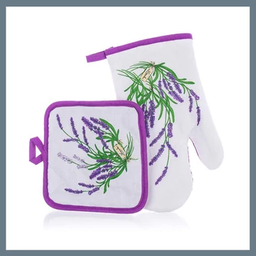 BANQUET Súprava chňapky a podložky LEVANDUĽA 27 × 17 / 17 × 17 cm, 2 ks 10001227LAV