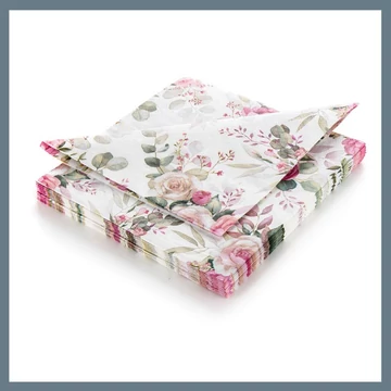 BANQUET Papierové servítky 33 x 33 cm, RUŽOVÁ RUŽA, 20 ks 29251597