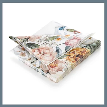 BANQUET Papierové servítky 33 x 33 cm, KVETY, 20 ks 29251599