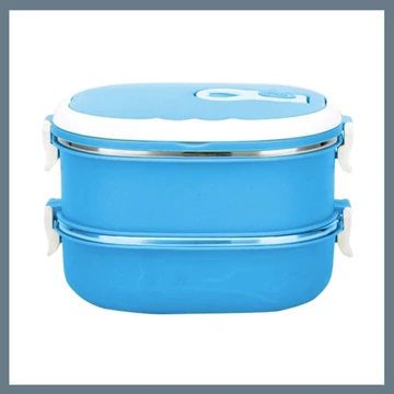 Victor 2-dielna oválna obedová dóza 1,8 l, modrá V-1652-K