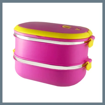 Victor 2-dielna oválna obedová dóza, fialová V-1652-L