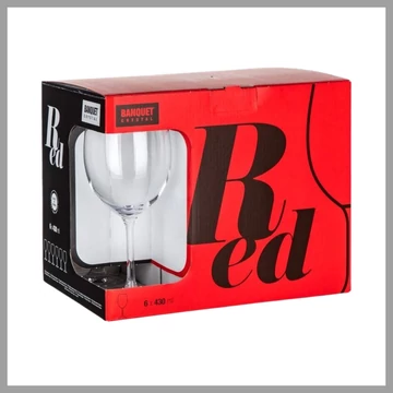 BANQUET CRYSTAL súprava pohárov LEONA 430 ml, 6 ks 02B4G006430