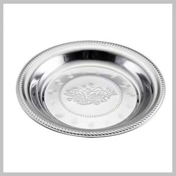 VICTOR oválna nerezová tácka s thajským kvetinovým motívom, 65 cm – V144-65