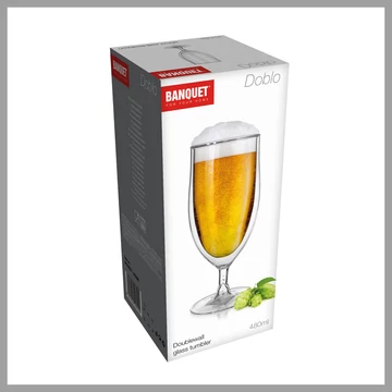 BANQUET Dvojstenný pohár na stopke DOBLO 480 ml 04204951
