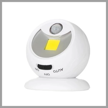 LED COB tristošesťdesiat lampa s magnetickým držiakom bezdrôtová s pohybovým senzorom 12334