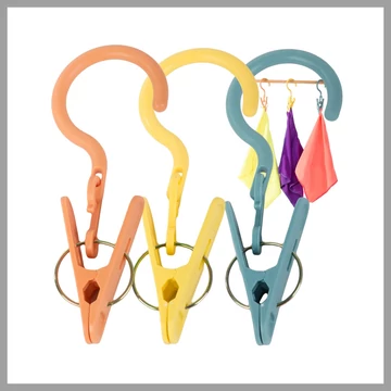 Univerzálne štipce na bielizeň s háčikom trojbalenie 27325