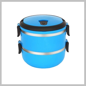 Victor 2-dielny nerezový obedár s termoizoláciou – modrý – V-FH082K