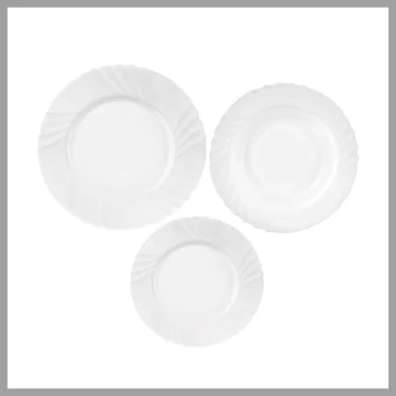 Opál jedálenská súprava s reliéfnym vzorom – 18-dielna – 10290