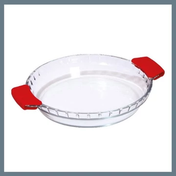 Bergner žiaruvzdorná sklenená forma na koláče so silikónovými úchytmi, 1,25 l – BG-2001018