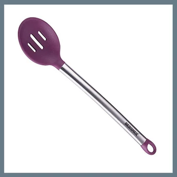 Bergner dierovaná naberačka zo silikónu a nehrdzavejúcej ocele – fialová – BG-3362-PU