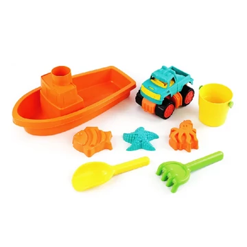 Súprava do piesku s autom a člnom – 33 cm – 047457