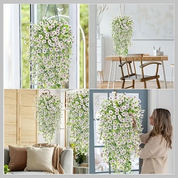 6 ks umelý kvetinový zväzok v bohémskom štýle, UV-odolný JV753763