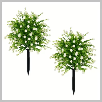 2 ks zapichovateľná biela umelá kytica 50 cm JW1514391