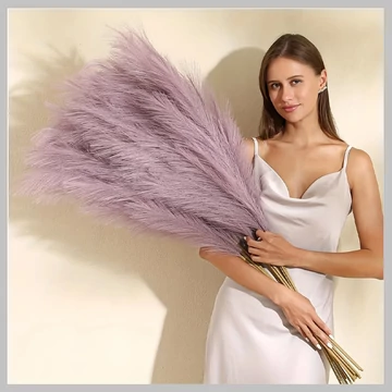 6 ks dekoračná umelá pampová tráva fialová 95 cm NF385649-3