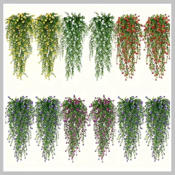 12 ks závesná umelá rastlina, UV-odolná NJ1340137