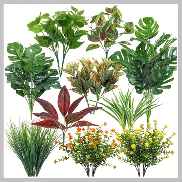 Súprava 18 ks UV-odolných umelých rastlín na vonkajšie použitie TY1276148