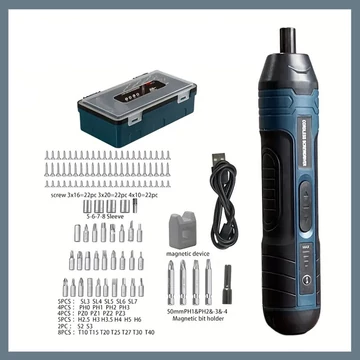 3,6V bezdrôtový skrutkovač – 105-dielna súprava LH13268