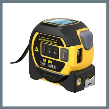 MIGPRC 60 m laserový diaľkomer a 5 m oceľový merací pás YQ05674-60