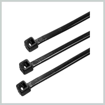 Sťahovacie pásky | 7,6 × 370 mm | čierne | balenie 100 ks BP1424/100