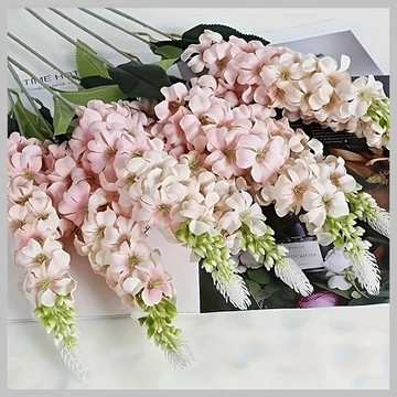 7 kusov elegantných umelých muškátov a hyacintov – ružové DB1252141-2