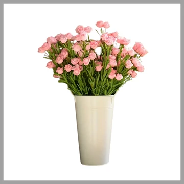 40-stonková umelá kytica z hodvábnych ruží – ružová – KT1129545