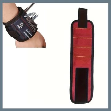 Magnetický remienok na zápästie na uchytenie skrutiek a klincov – červený WW06543-3