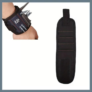 Magnetický remienok na zápästie na uchytenie skrutiek a klincov – čierny WW06543