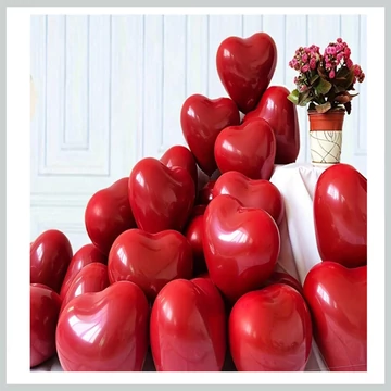 Súprava balónov v tvare červeného srdca 50 kusov 39129094-50