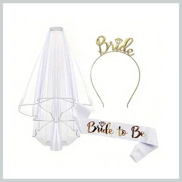 Sada pre nevestu - závoj + čelenka + stuha 47219830