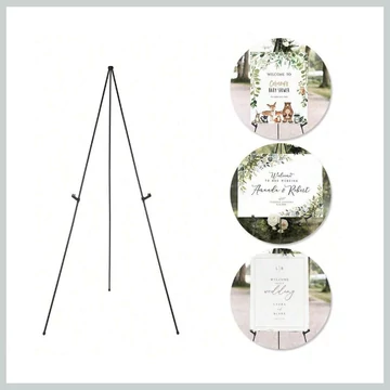 Kovový stojan na trojnožku - skladací, čierny 62534549