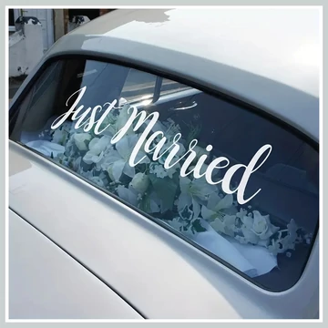Nálepka na auto Just Married FF39512