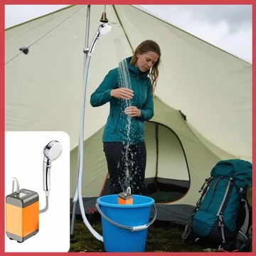 Prenosná kempingová sprcha s inteligentným digitálnym displejom FJ173267