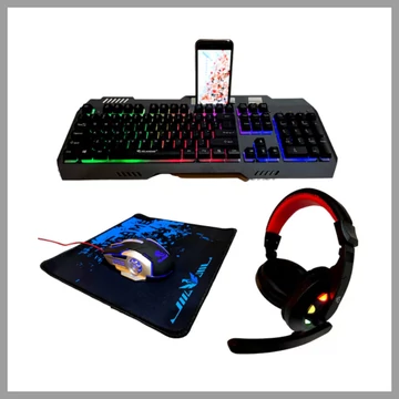 Yelander Gaming Bundle - sada 4 v 1 s osvetlením RGB JX-K9000
