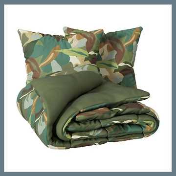 Renata vzorovaná perkalová posteľná súprava, 240×220 cm, zelená 209031